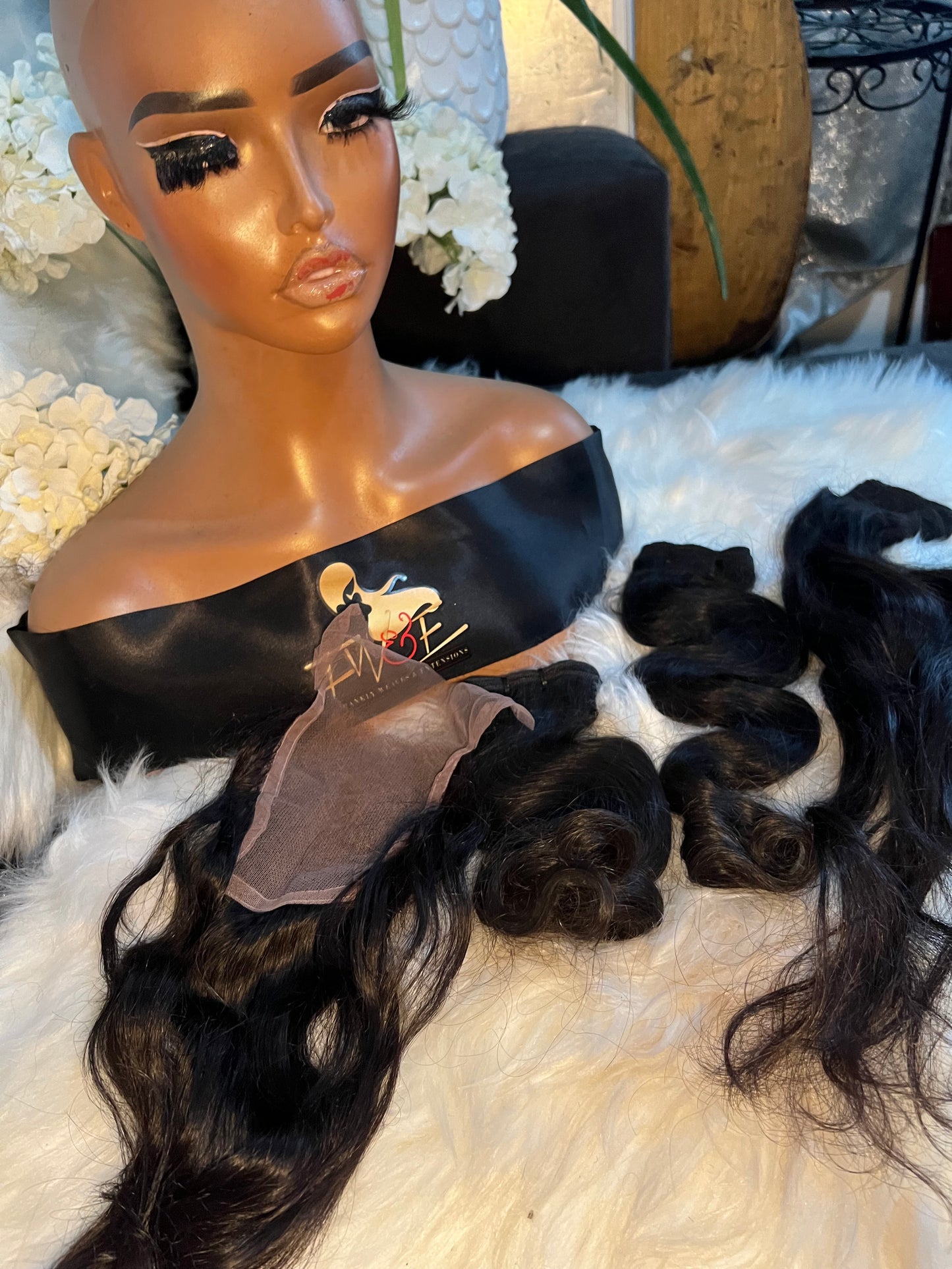 #83 Indonesian Bodywave bundle deal 18.20.22 w/5X5 Closure 20 inches