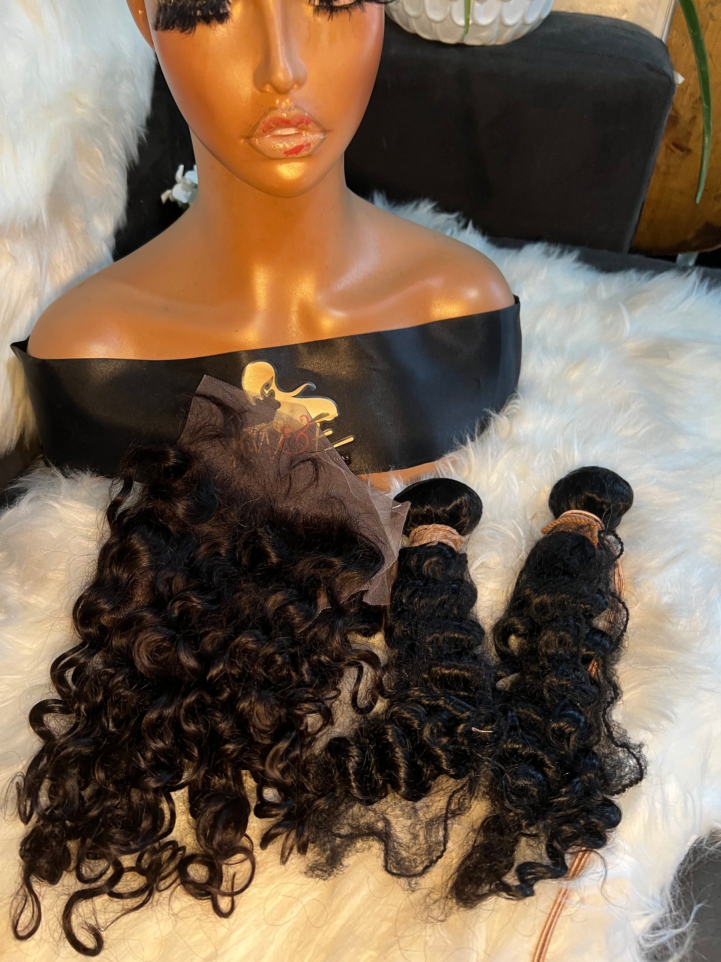 #95 Curly Hair in Deep Wave /16 inch frontal