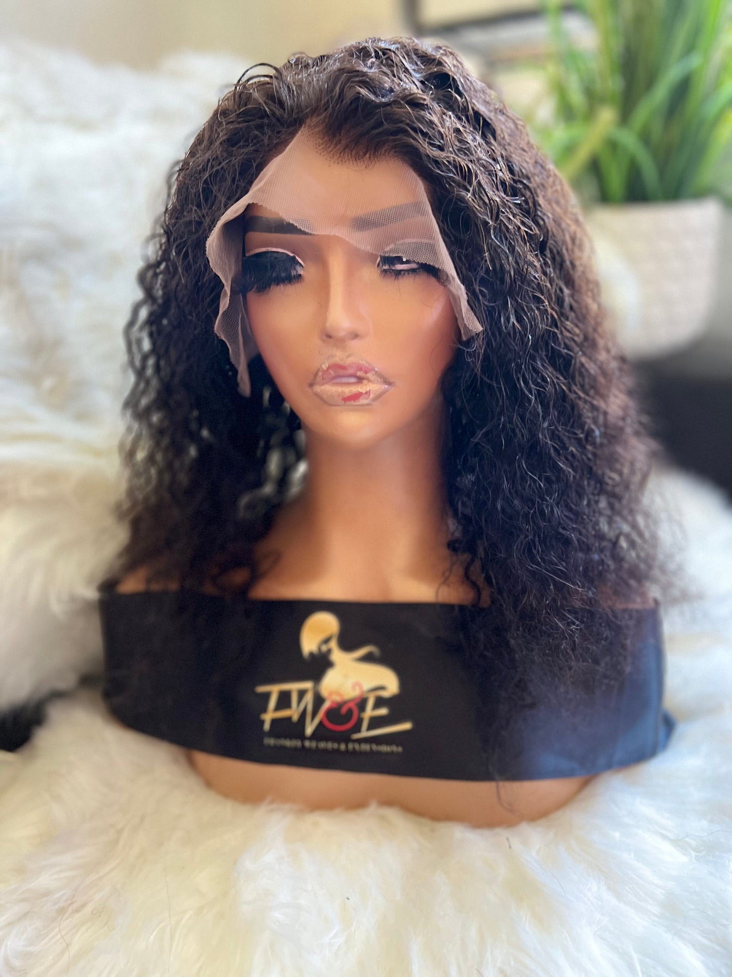 #88 13*4 curly front lace bob in 14inches