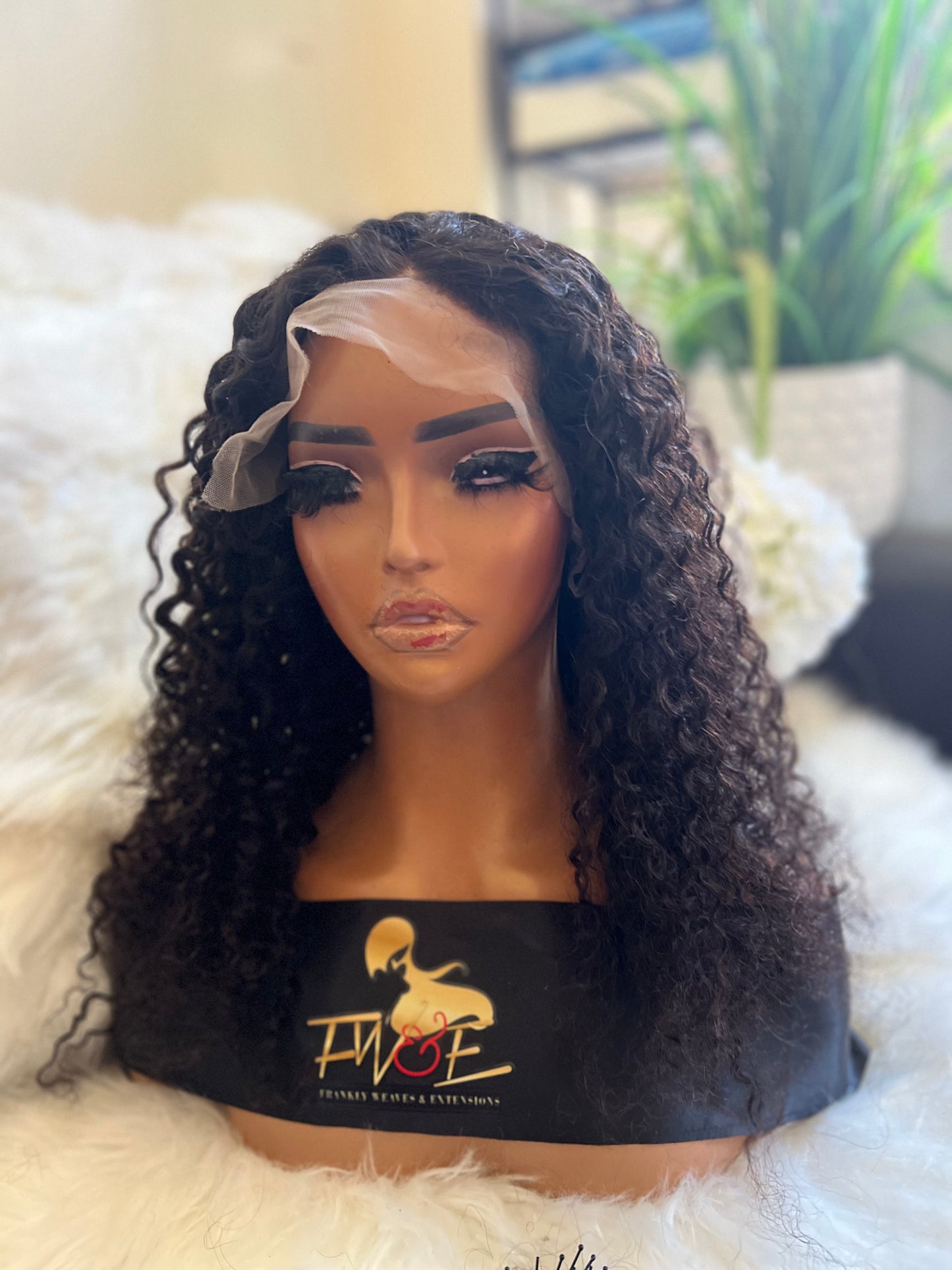 #91 Curly Front lace wig in 18 inches