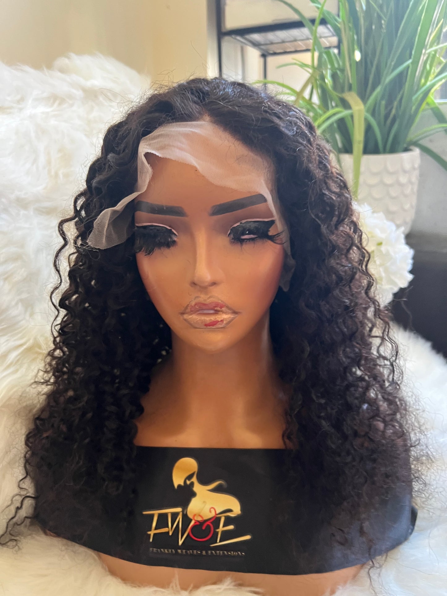 #91 Curly Front lace wig in 18 inches