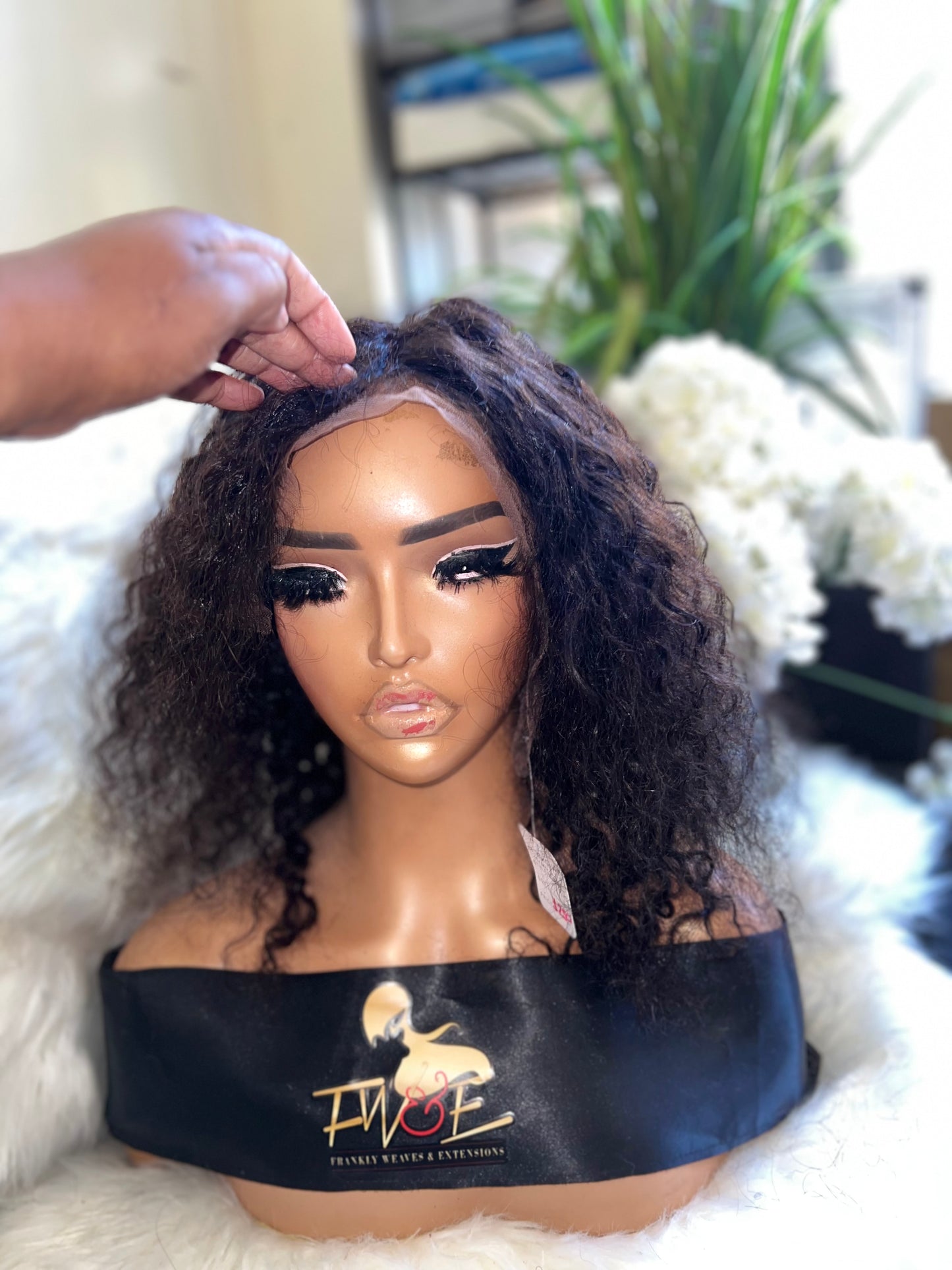 #90 13X6 Curly Lace Front Wig 12 inches