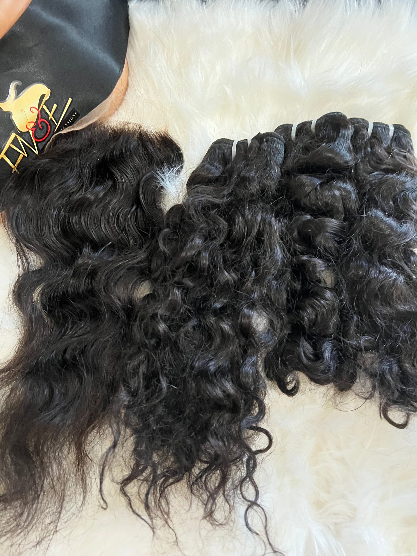 #69 Burmese Curly Bundle Deal ,5X5 HD Closure