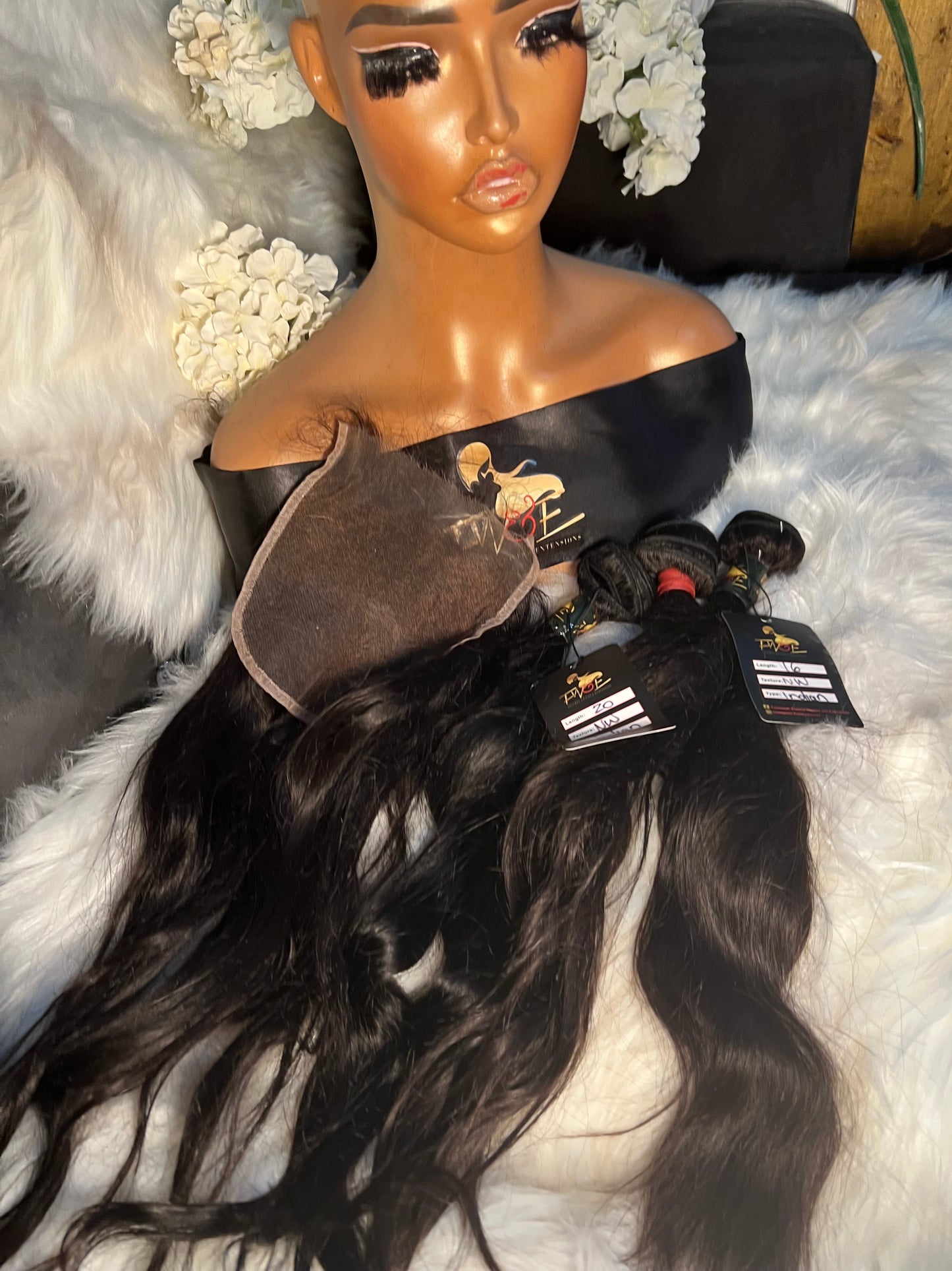 # 63 Natural Wave Bundles 16.18.20 w HD Closure