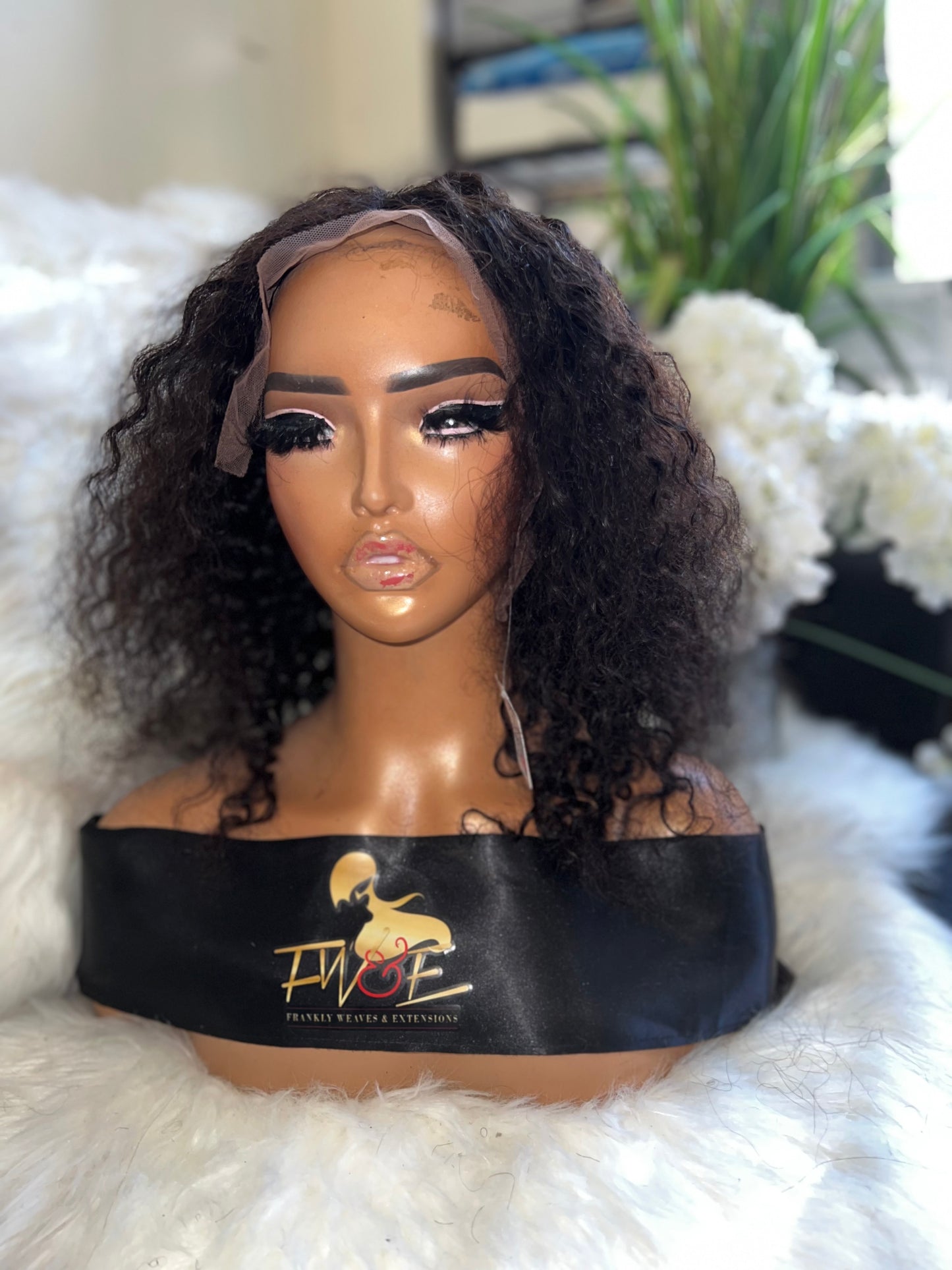 #90 13X6 Curly Lace Front Wig 12 inches