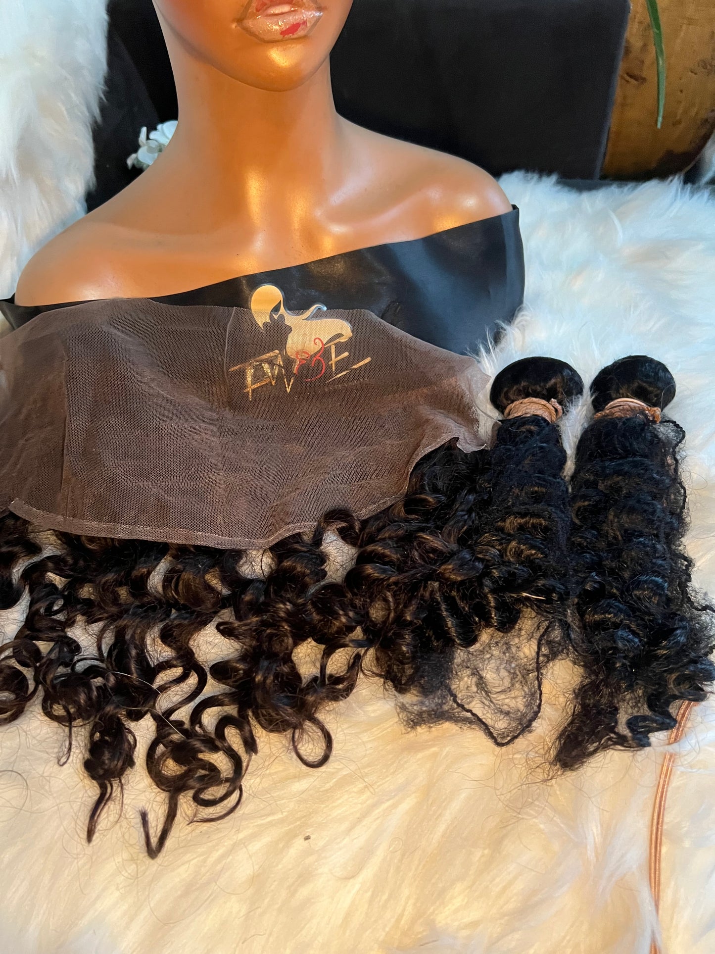 #95 Curly Hair in Deep Wave /16 inch frontal