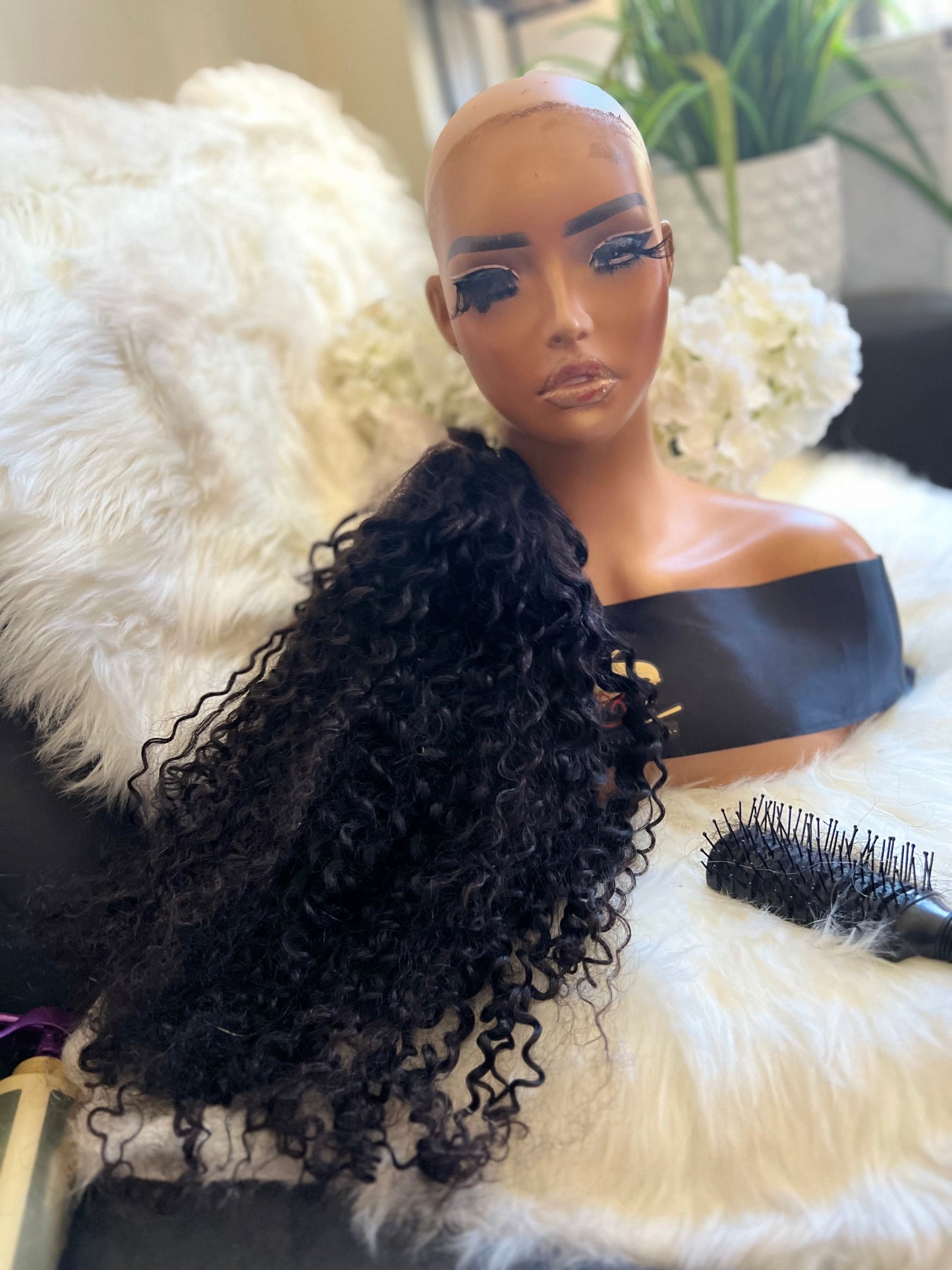 #91 Curly Front lace wig in 18 inches