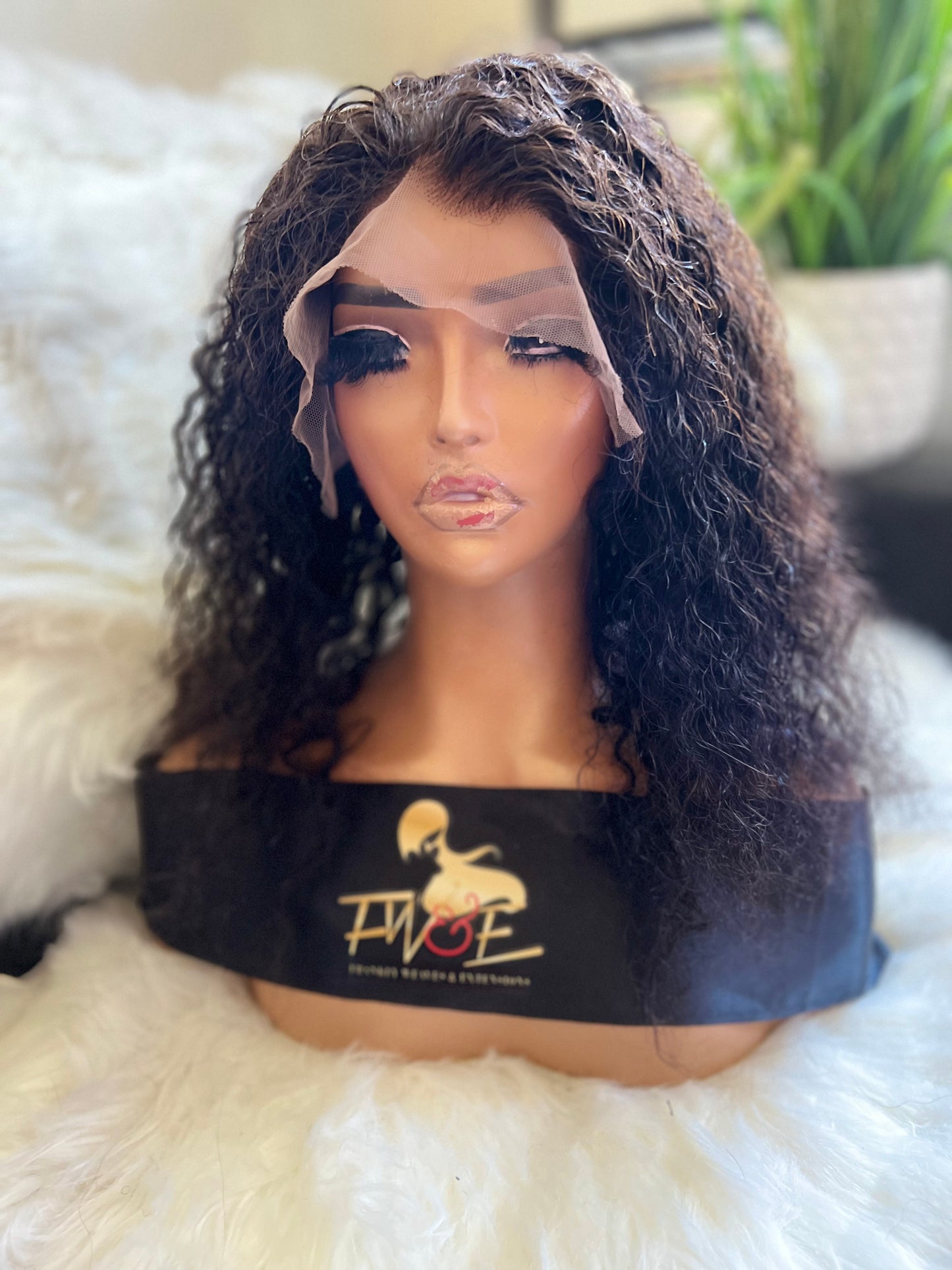 #88 13*4 curly front lace bob in 14inches