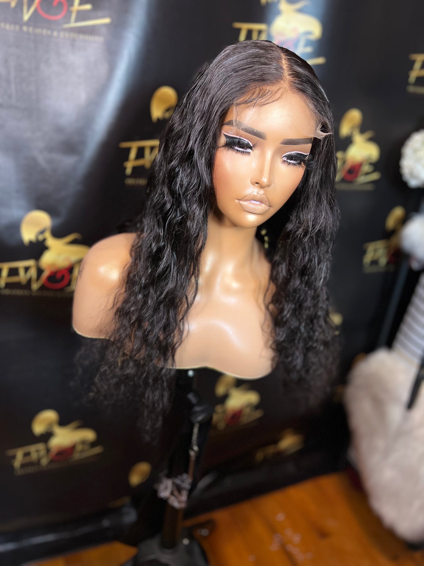 (43) 5*5 HD Deep Curly 18 inches