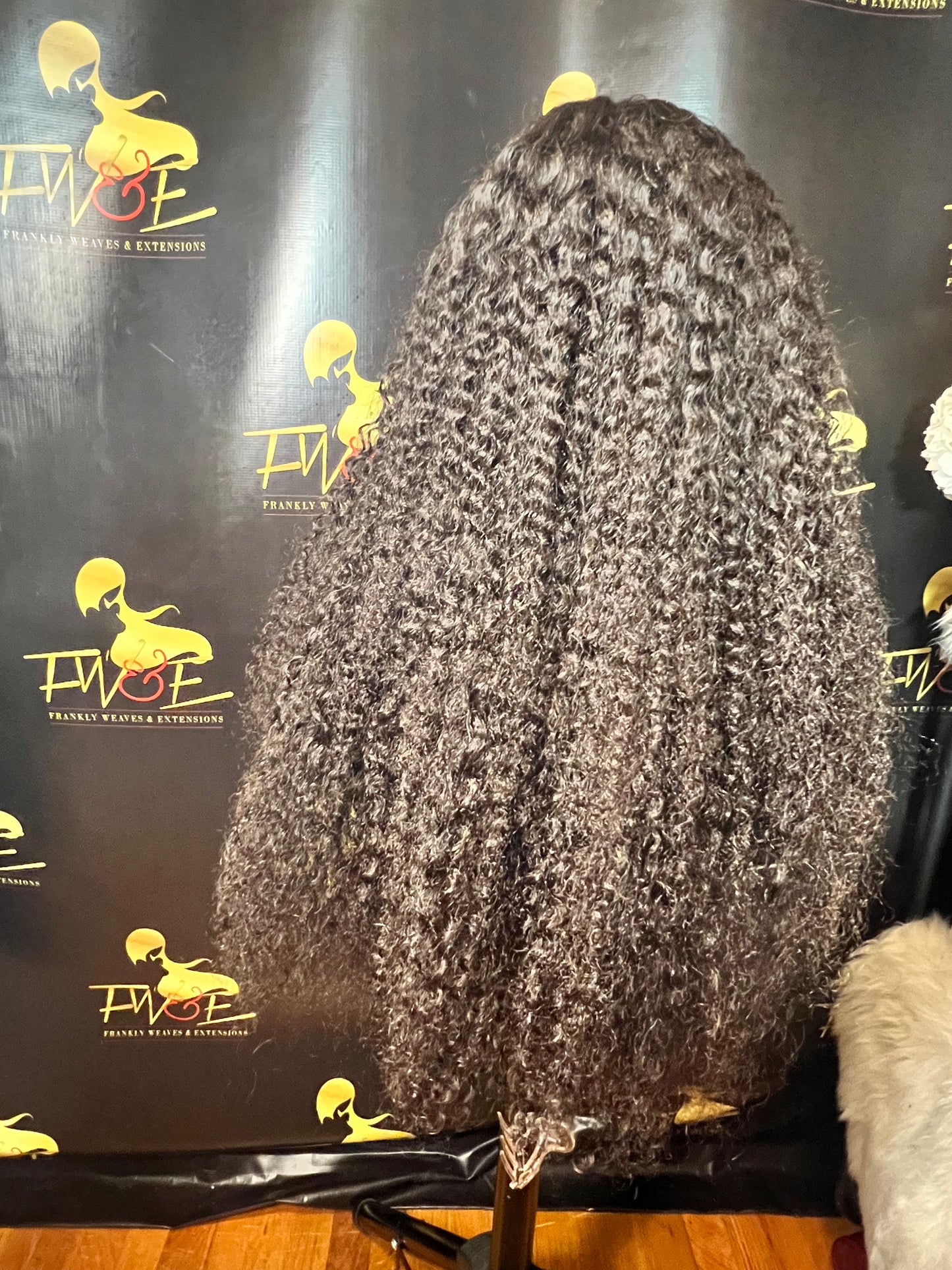 (4) 22 inch Frontal Curly Wig