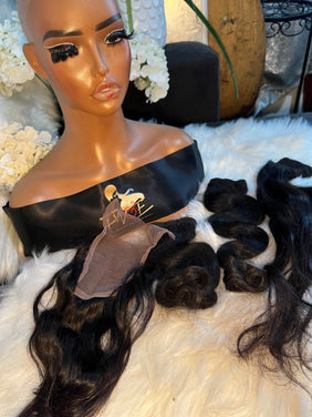 #83 Indonesian Bodywave bundle deal 18.20.22 w/5X5 Closure 20 inches