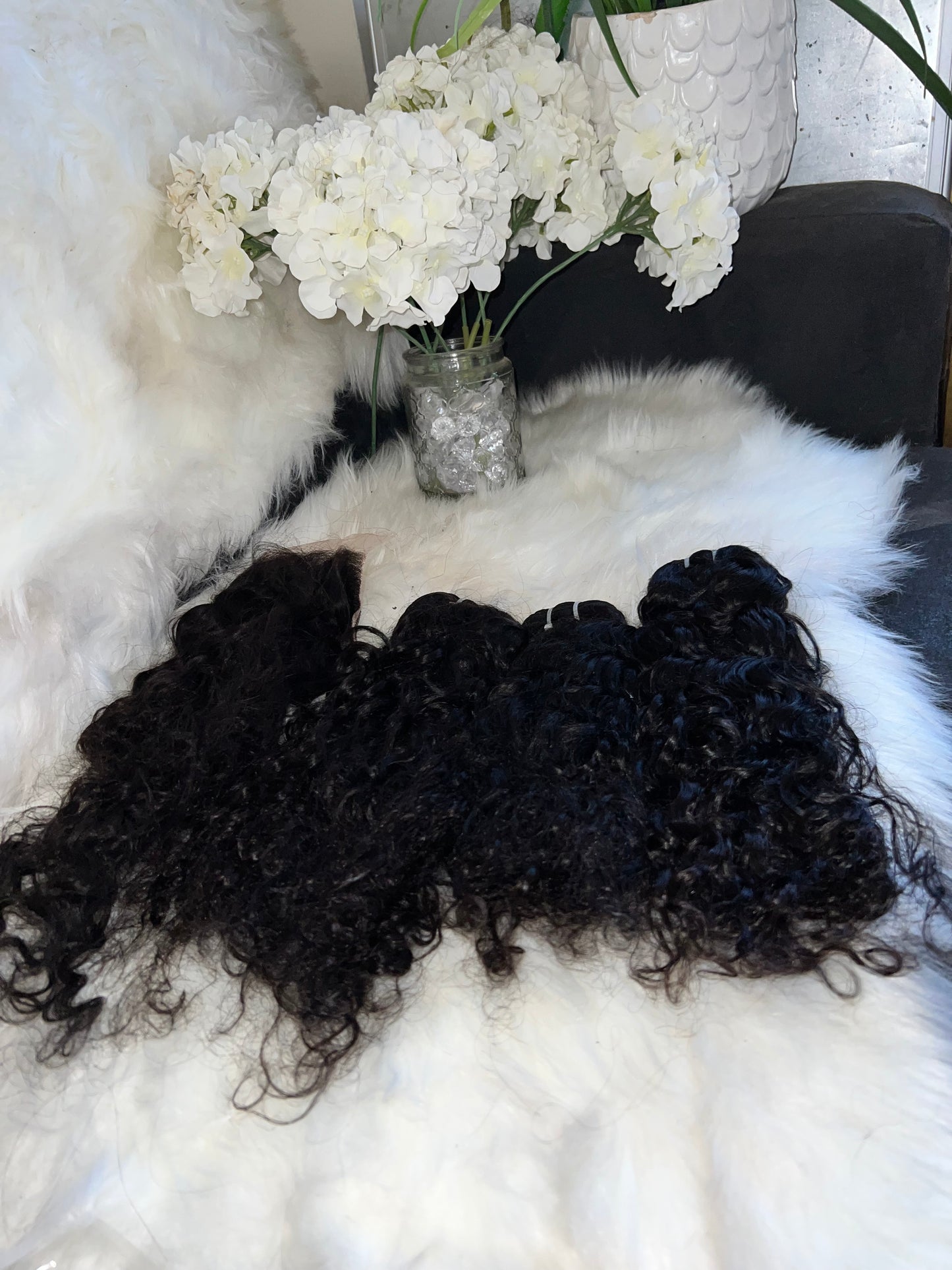 #700 Spanish Wavy Bundles 16.18.20 with 18 inch HD Closure