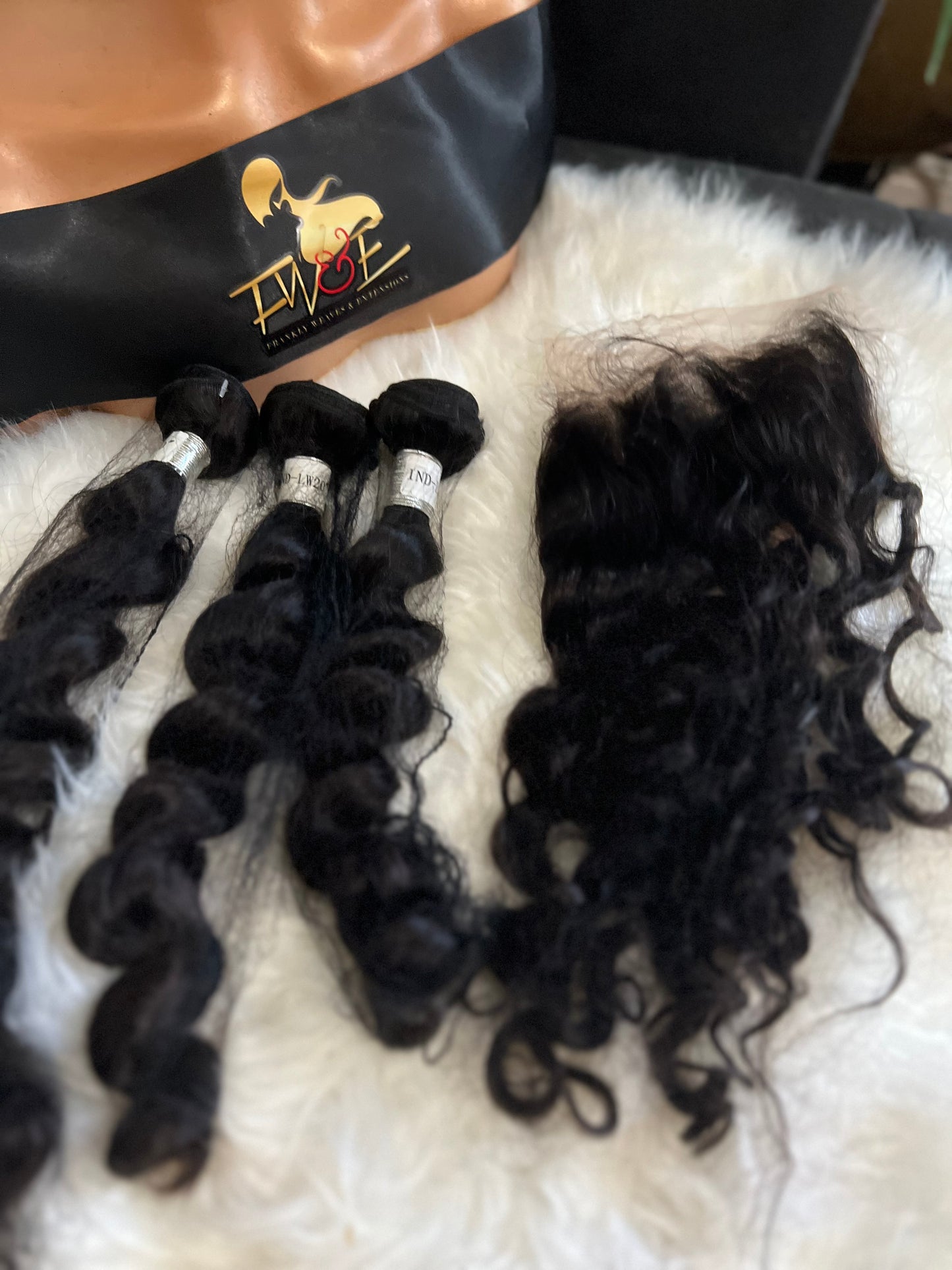 #62 Indian hair bundle deal with frontal 18.20.20
