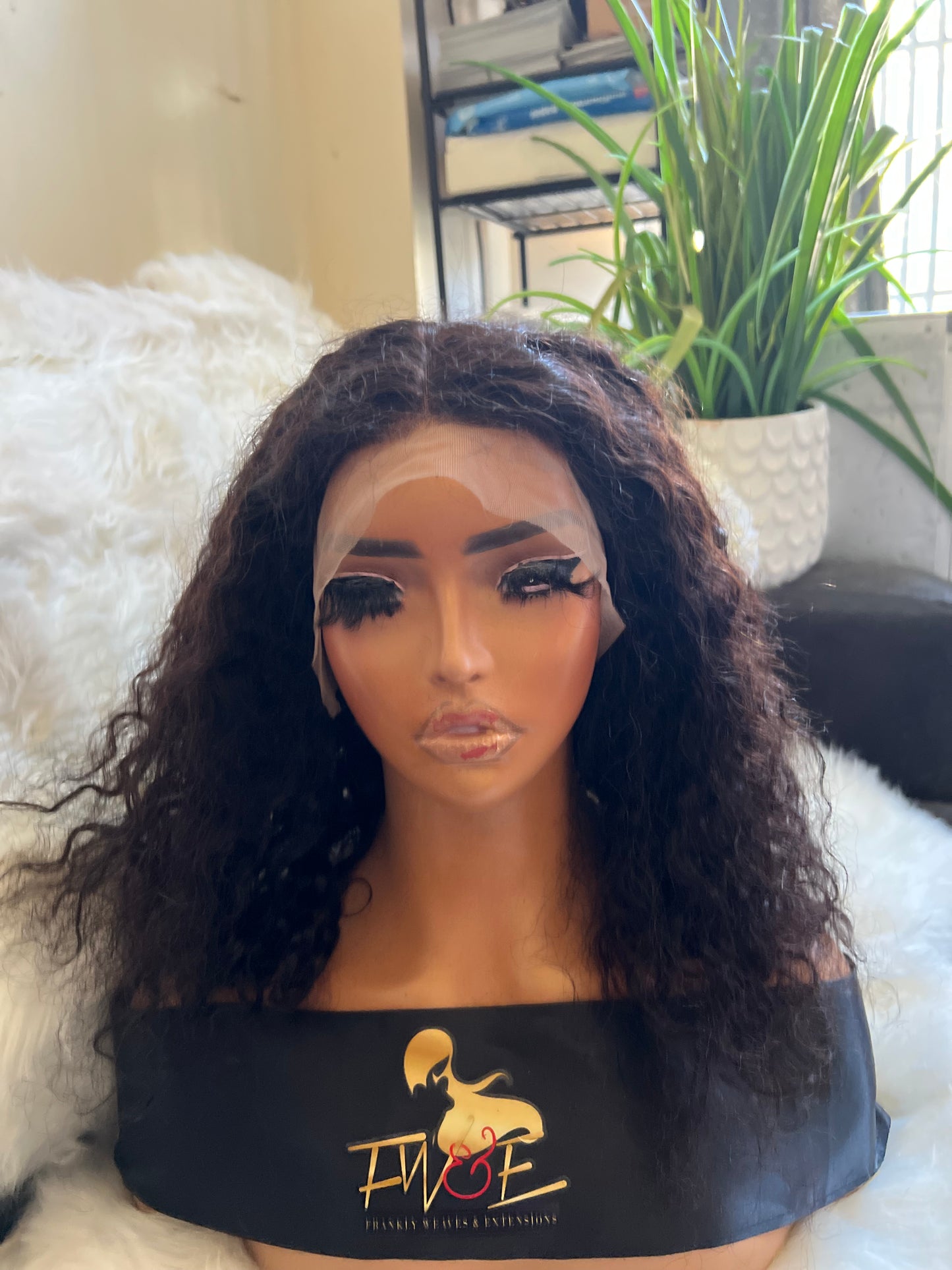 #92 Curly Bob Water Wave -front lace