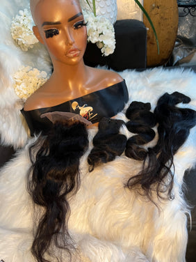 #83 Indonesian Bodywave bundle deal 18.20.22 w/5X5 Closure 20 inches