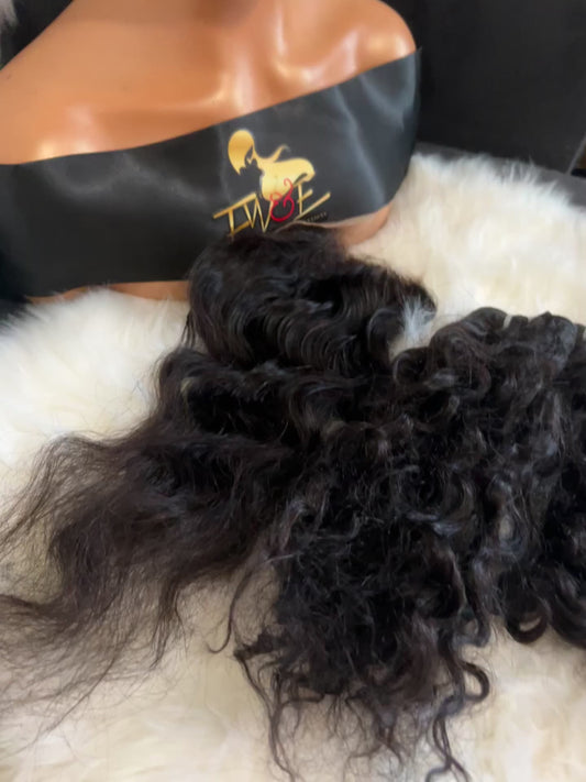 #69 Burmese Curly Bundle Deal ,5X5 HD Closure