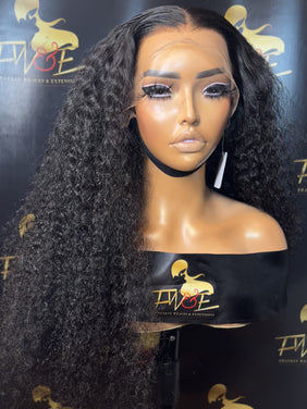 (4) 22 inch Frontal Curly Wig