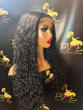 (21) 5*5 Jet Black 16inch Curly