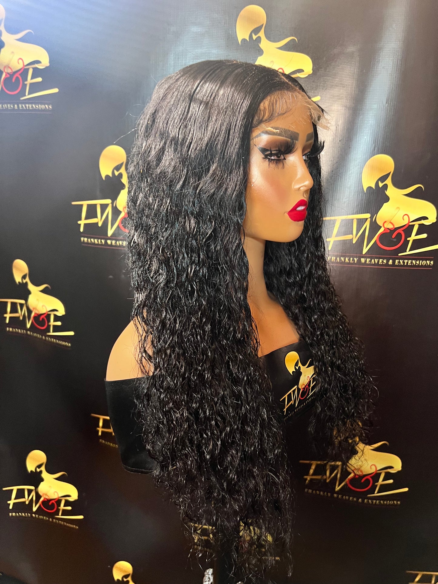 (21) 5*5 Jet Black 16inch Curly