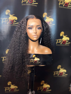 (4) 22 inch Frontal Curly Wig